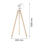Argon FOTO NEW lampa podłogowa 1 pł. 1x22.5W naturalne drewno klosz chromowany metal 3354 Argon FOTO NEW lampa podłogowa 1 pł. 1x22.5W naturalne drewno klosz chromowany metal 3354