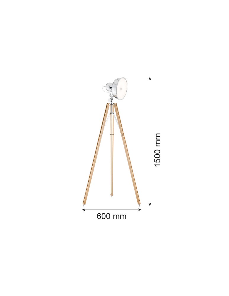 Argon FOTO NEW lampa podłogowa 1 pł. 1x22.5W naturalne drewno klosz chromowany metal 3354 Argon FOTO NEW lampa podłogowa 1 pł. 1x22.5W naturalne drewno klosz chromowany metal 3354