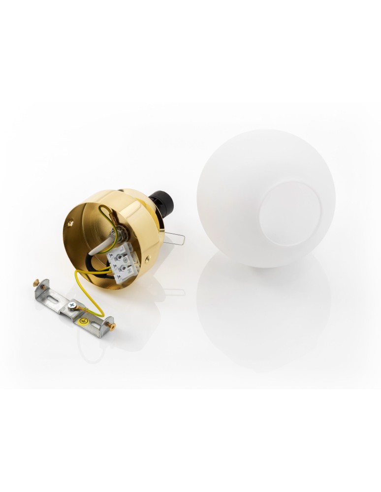 Argon FLAVIO plafon 1 pł. 1x7W (max) mosiądz IP44 klosz opal mat 4004 Argon FLAVIO plafon 1 pł. 1x7W (max) mosiądz IP44 klosz opal mat 4004