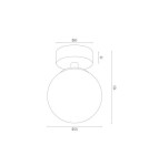 Argon FLAVIO plafon 1 pł. 1x7W (max) mosiądz IP44 klosz opal mat 4004 Argon FLAVIO plafon 1 pł. 1x7W (max) mosiądz IP44 klosz opal mat 4004
