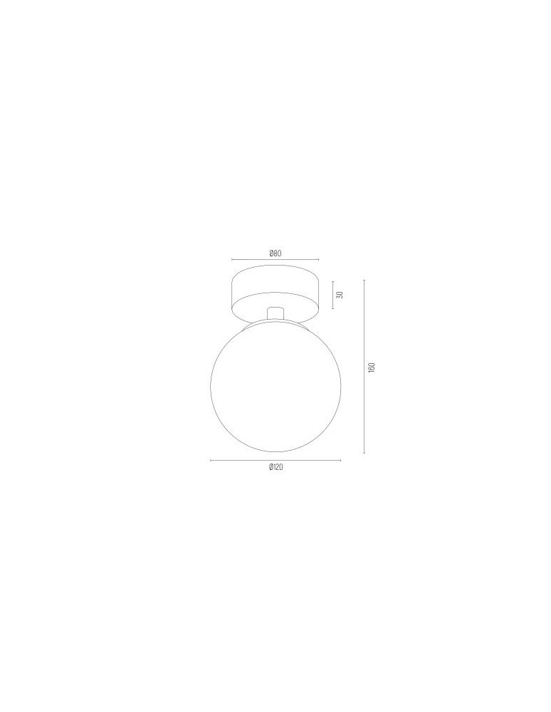 Argon FLAVIO plafon 1 pł. 1x7W (max) mosiądz IP44 klosz opal mat 4004 Argon FLAVIO plafon 1 pł. 1x7W (max) mosiądz IP44 klosz opal mat 4004