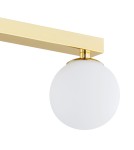 Lampy sufitowe łazienkowe - Argon FLAVIO plafon 3 pł. listwa 3x7W (max) mosiądz IP44 klosze opal mat 1414 - product 4