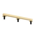 Lampy sufitowe łazienkowe - Argon FLAVIO plafon 3 pł. listwa 3x7W (max) mosiądz IP44 klosze opal mat 1414 - product 7