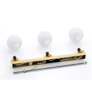 Lampy sufitowe łazienkowe - Argon FLAVIO plafon 3 pł. listwa 3x7W (max) mosiądz IP44 klosze opal mat 1414 - product 8