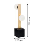 Argon FREEMONT lampa stołowa 2 pł. 2x6W (max) opal mat mosiądz szczotkowany 1044 Argon FREEMONT lampa stołowa 2 pł. 2x6W (max) opal mat mosiądz szczotkowany 1044
