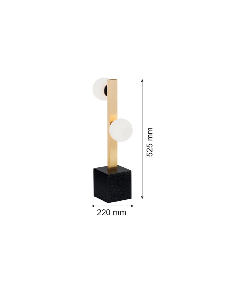 Argon FREEMONT lampa stołowa 2 pł. 2x6W (max) opal mat mosiądz szczotkowany 1044 Argon FREEMONT lampa stołowa 2 pł. 2x6W (max) opal mat mosiądz szczotkowany 1044