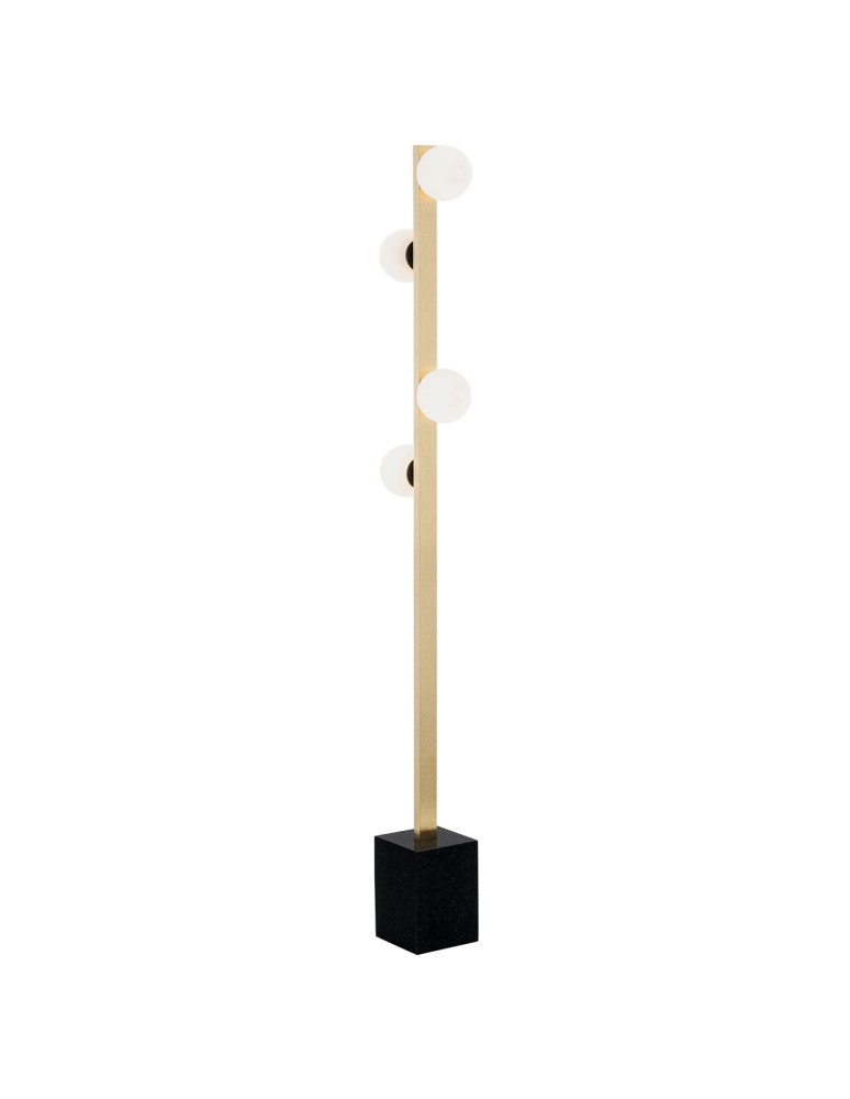 Argon FREEMONT lampa podłogowa 4 pł. 4x6W (max) opal mat mosiądz szczotkowany 1738