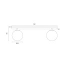 Argon FREEMONT plafon 2 pł. 2x7W (max) opal mat mosiądz szczotkowany 1045 Argon FREEMONT plafon 2 pł. 2x7W (max) opal mat mosiądz szczotkowany 1045