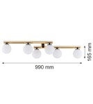 Argon FREEMONT plafon 6 pł. 6x7W (max) opal mat mosiądz szczotkowany 2544 Argon FREEMONT plafon 6 pł. 6x7W (max) opal mat mosiądz szczotkowany 2544