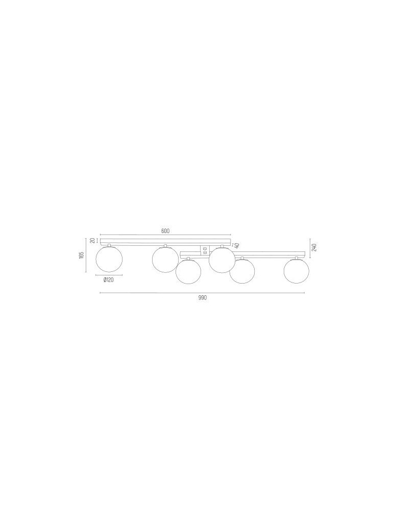 Argon FREEMONT plafon 6 pł. 6x7W (max) opal mat mosiądz szczotkowany 2544 Argon FREEMONT plafon 6 pł. 6x7W (max) opal mat mosiądz szczotkowany 2544