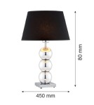 Lampy stołowe - Argon FUDŻI lampa stołowa 1 pł. 1x15W (max) czarny chrom 3622 - product 3