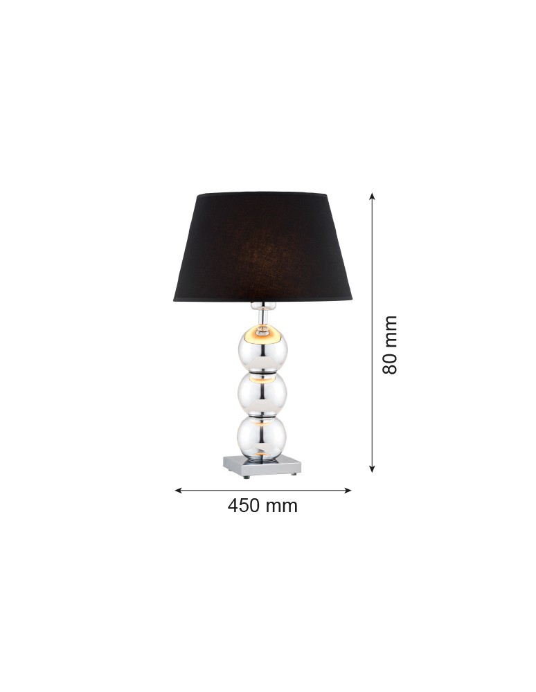 Argon FUDŻI lampa stołowa 1 pł. 1x15W (max) czarny chrom 3622