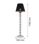Lampy podłogowe z abażurem - Argon FUDŻI lampa podłogowa 1 pł. 1x15W (max) czarny chrom 3657 - product 2
