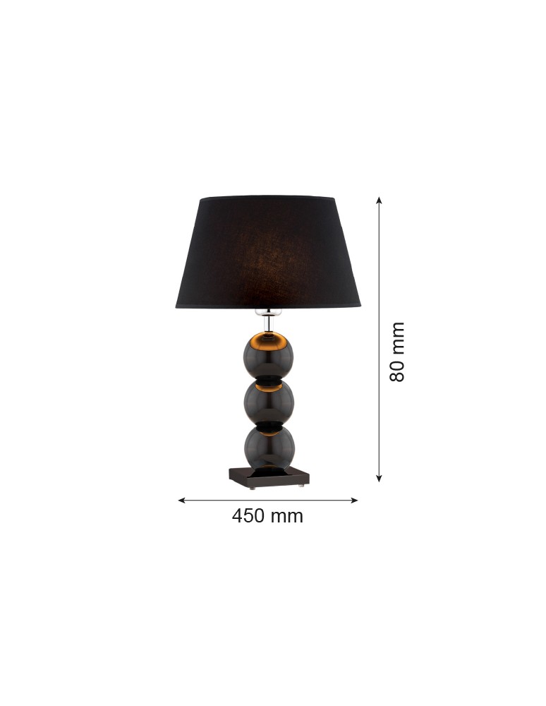 Lampy stołowe - Argon FUDŻI lampa stołowa 1 pł. 1x15W (max) czarny czarny 3623 - product kolory-swiatla.pl 2