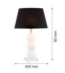 Lampy stołowe - Argon FUDŻI lampa stołowa 1 pł. 1x15W (max) czarny biały 3624 - product 3