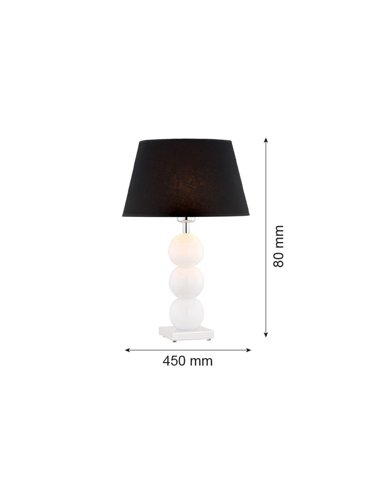 Argon FUDŻI lampa stołowa 1 pł. 1x15W (max) czarny biały 3624