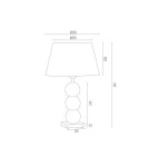 Lampy stołowe - Argon FUDŻI lampa stołowa 1 pł. 1x15W (max) czarny biały 3624 - product 4