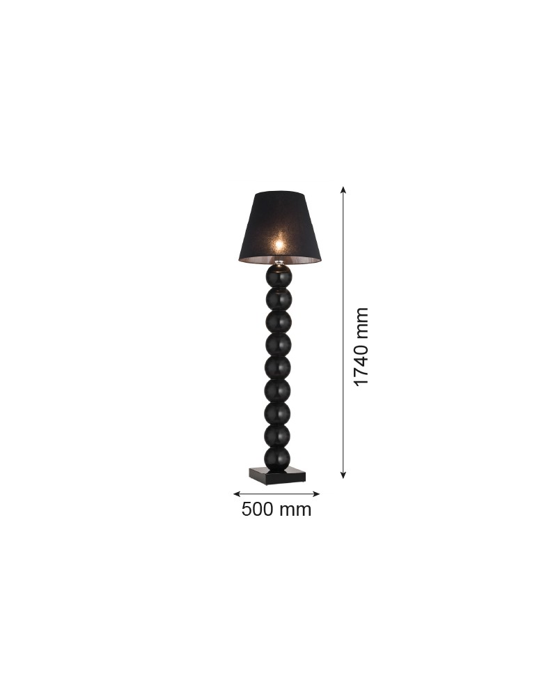 Argon FUDŻI lampa podłogowa 1 pł. 1x15W (max) czarny biały 3658