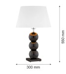 Argon FUDŻI lampa stołowa 1 pł. 1x15W (max) biały czarny 4058 Argon FUDŻI lampa stołowa 1 pł. 1x15W (max) biały czarny 4058