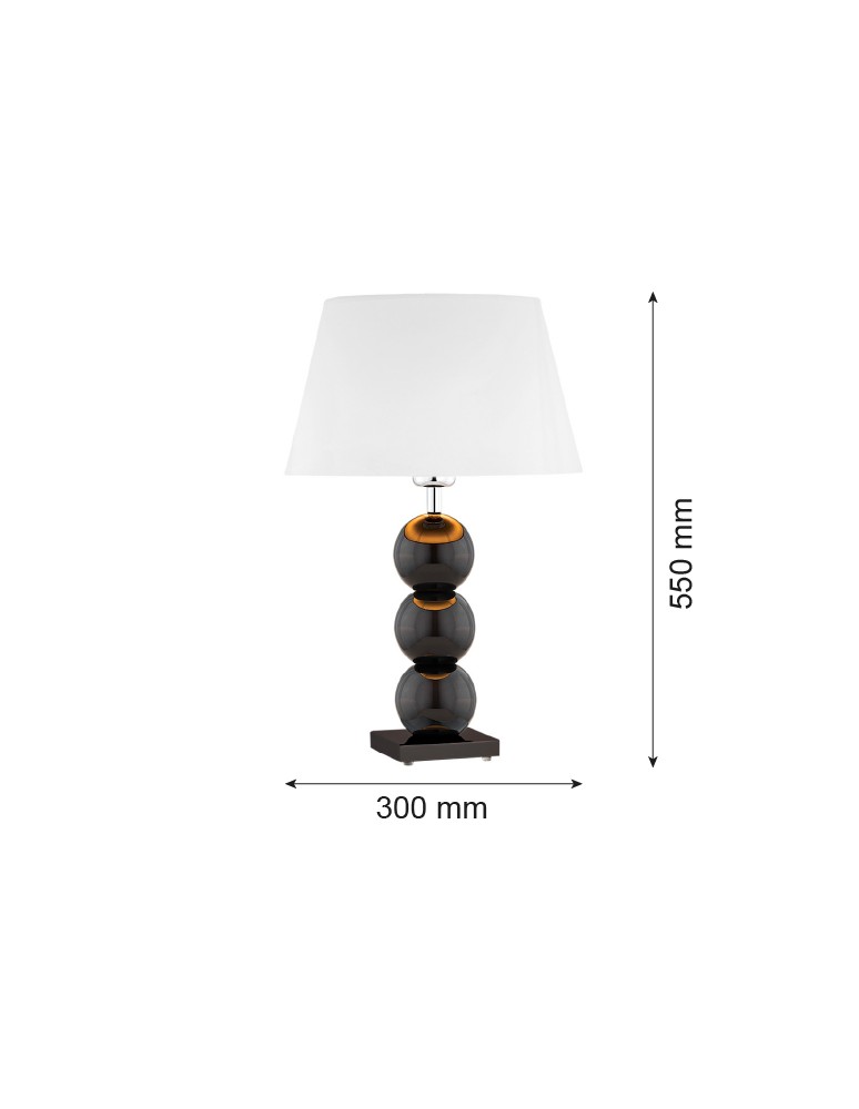 Argon FUDŻI lampa stołowa 1 pł. 1x15W (max) biały czarny 4058 Argon FUDŻI lampa stołowa 1 pł. 1x15W (max) biały czarny 4058