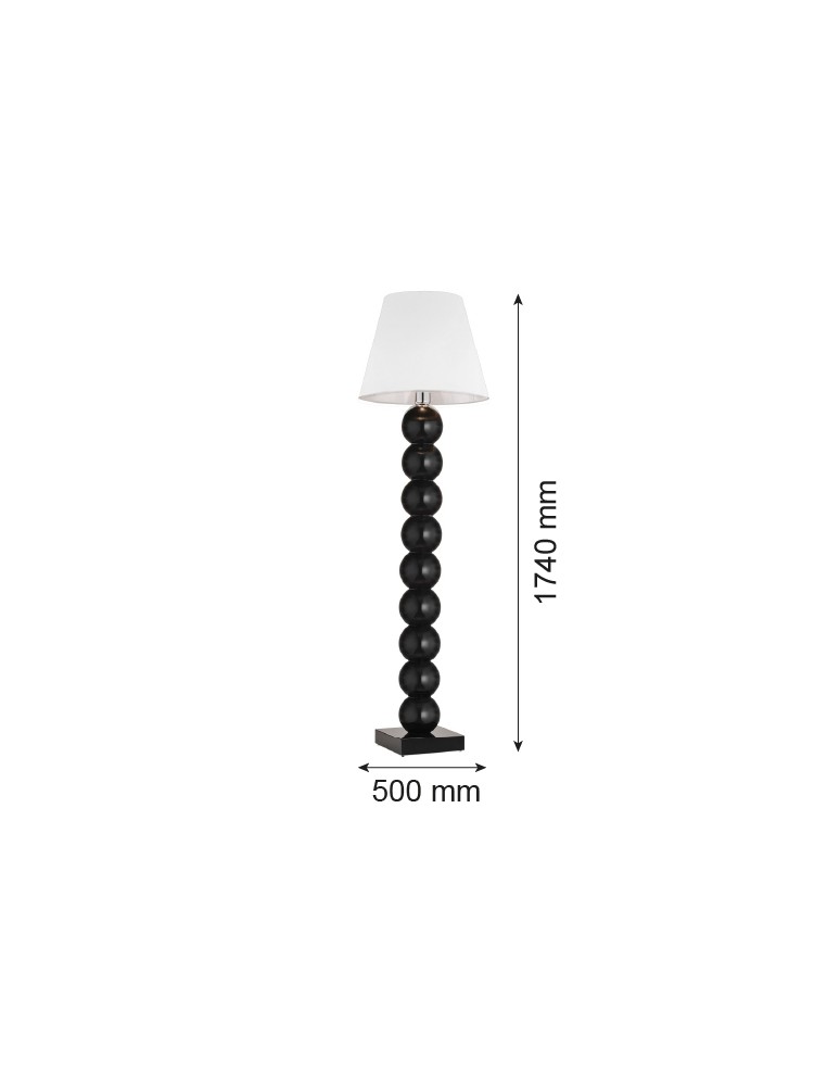 Argon FUDŻI lampa podłogowa 1 pł. 1x15W (max) biały czarny 4059 Argon FUDŻI lampa podłogowa 1 pł. 1x15W (max) biały czarny 4059