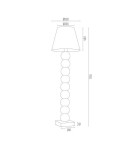 Argon FUDŻI lampa podłogowa 1 pł. 1x15W (max) biały czarny 4059 Argon FUDŻI lampa podłogowa 1 pł. 1x15W (max) biały czarny 4059
