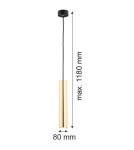 Argon GOMERA PLUS lampa wisząca 1 pł. 1x5W (max) mosiądz czarny struktura 4755 Argon GOMERA PLUS lampa wisząca 1 pł. 1x5W (max) mosiądz czarny struktura 4755