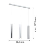 Lampy wiszące - Argon GOMERA lampa wisząca 3 pł. 3x5W (max) chrom 1316 - product 4