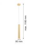 Argon GOMERA lampa wisząca 1 pł. 1x5W (max) mosiądz 4057 Argon GOMERA lampa wisząca 1 pł. 1x5W (max) mosiądz 4057