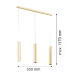 Argon GOMERA lampa wisząca 3 pł. 3x5W (max) mosiądz 1443 Argon GOMERA lampa wisząca 3 pł. 3x5W (max) mosiądz 1443