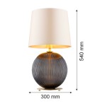 Lampy stołowe z abażurem - Argon HAMILTON 8538        abażur satynowy, szkło, mosiądz - product 5
