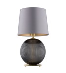 Lampy stołowe z abażurem - Argon HAMILTON 8539        abażur satynowy, szkło, mosiądz - product 2