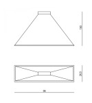 Lampy wiszące - RAMKO Edo Żyrandol 98x28 LED 67029 - produkt 6