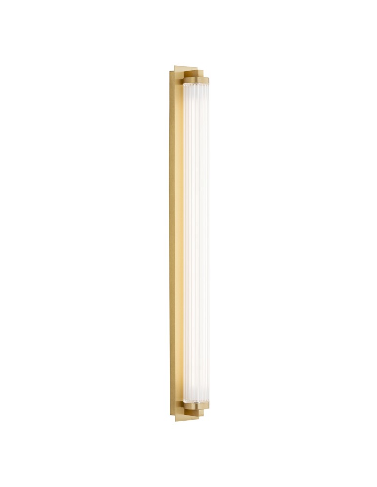 Argon HAMPTON 8622 kinkiet 1 pł. LED, transparentny (ryflowany), mosiądz szczotkowany LED (zintegrowany) / 2890 lm / 3000K szk