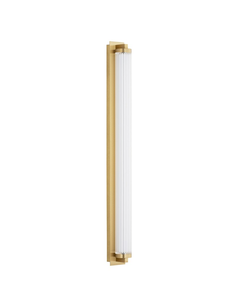 Argon HAMPTON 8622 kinkiet 1 pł. LED, transparentny (ryflowany), mosiądz szczotkowany LED (zintegrowany) / 2890 lm / 3000K szk Argon HAMPTON 8622 kinkiet 1 pł. LED, transparentny (ryflowany), mosiądz szczotkowany LED (zintegrowany) / 2890 lm / 3000K szk