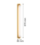 Argon HAMPTON 8622 kinkiet 1 pł. LED, transparentny (ryflowany), mosiądz szczotkowany LED (zintegrowany) / 2890 lm / 3000K szk Argon HAMPTON 8622 kinkiet 1 pł. LED, transparentny (ryflowany), mosiądz szczotkowany LED (zintegrowany) / 2890 lm / 3000K szk
