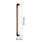 Argon HAMPTON 8623 kinkiet 1 pł. LED, transparentny (ryflowany), mosiądz szczotkowany LED (zintegrowany) / 2890 lm / 3000K szk Argon HAMPTON 8623 kinkiet 1 pł. LED, transparentny (ryflowany), mosiądz szczotkowany LED (zintegrowany) / 2890 lm / 3000K szk