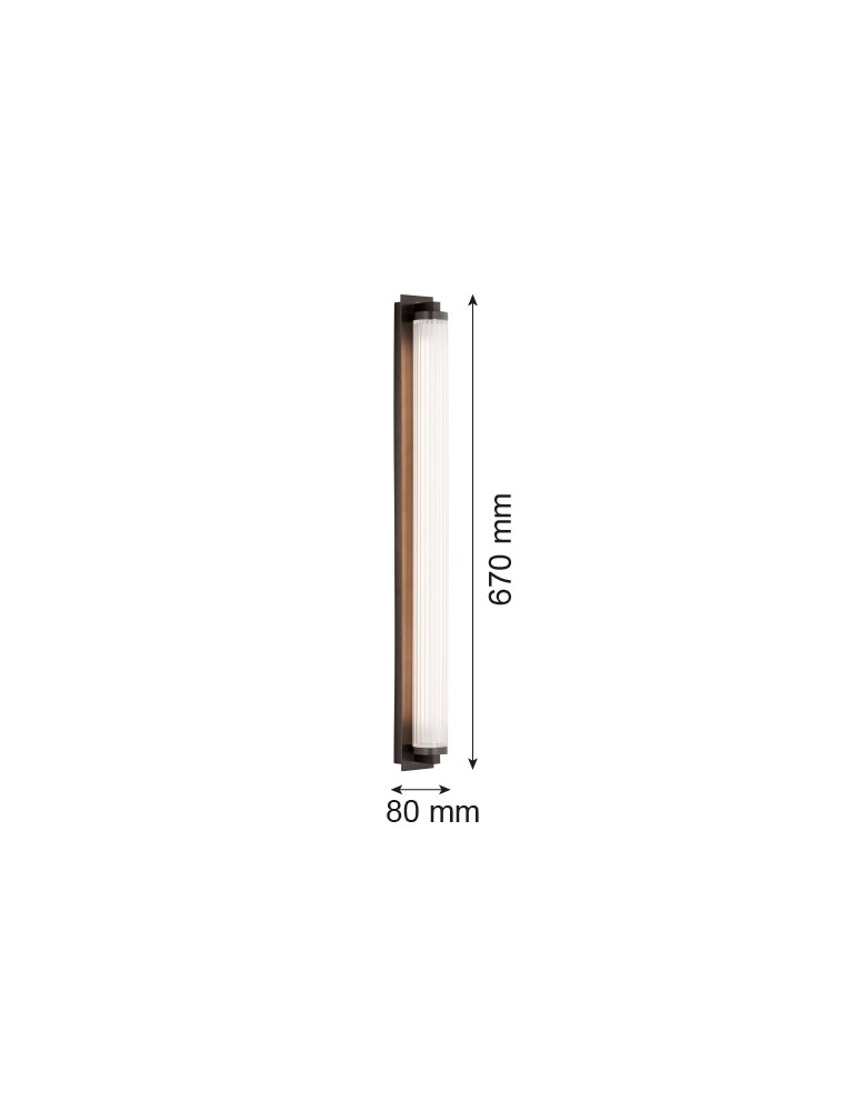 Argon HAMPTON 8623 kinkiet 1 pł. LED, transparentny (ryflowany), mosiądz szczotkowany LED (zintegrowany) / 2890 lm / 3000K szk Argon HAMPTON 8623 kinkiet 1 pł. LED, transparentny (ryflowany), mosiądz szczotkowany LED (zintegrowany) / 2890 lm / 3000K szk
