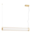 Argon HAMPTON 8624 lampa wisząca 1 pł. LED, transparentny (ryflowany), mosiądz szczotkowany LED (zintegrowany) / 9180 lm / 30 Argon HAMPTON 8624 lampa wisząca 1 pł. LED, transparentny (ryflowany), mosiądz szczotkowany LED (zintegrowany) / 9180 lm / 30