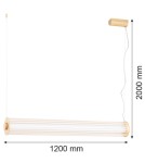 Argon HAMPTON 8624 lampa wisząca 1 pł. LED, transparentny (ryflowany), mosiądz szczotkowany LED (zintegrowany) / 9180 lm / 30 Argon HAMPTON 8624 lampa wisząca 1 pł. LED, transparentny (ryflowany), mosiądz szczotkowany LED (zintegrowany) / 9180 lm / 30