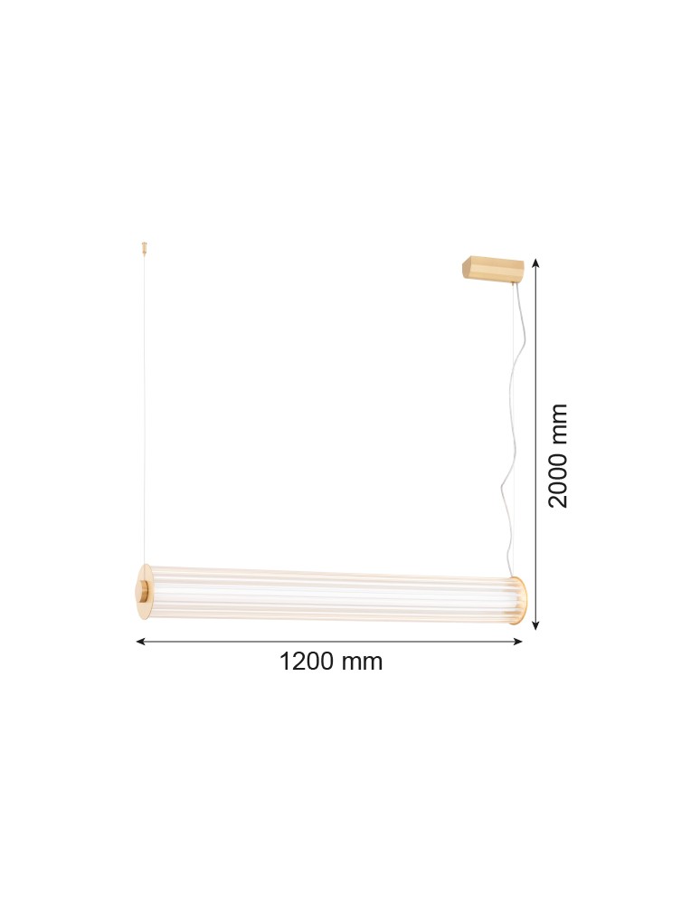 Argon HAMPTON 8624 lampa wisząca 1 pł. LED, transparentny (ryflowany), mosiądz szczotkowany LED (zintegrowany) / 9180 lm / 30 Argon HAMPTON 8624 lampa wisząca 1 pł. LED, transparentny (ryflowany), mosiądz szczotkowany LED (zintegrowany) / 9180 lm / 30