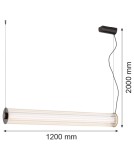 Argon HAMPTON 8625 lampa wisząca 1 pł. LED, transparentny (ryflowany), mosiądz szczotkowany LED (zintegrowany) / 9180 lm / 30 Argon HAMPTON 8625 lampa wisząca 1 pł. LED, transparentny (ryflowany), mosiądz szczotkowany LED (zintegrowany) / 9180 lm / 30