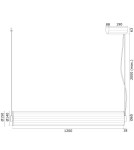 Argon HAMPTON 8625 lampa wisząca 1 pł. LED, transparentny (ryflowany), mosiądz szczotkowany LED (zintegrowany) / 9180 lm / 30 Argon HAMPTON 8625 lampa wisząca 1 pł. LED, transparentny (ryflowany), mosiądz szczotkowany LED (zintegrowany) / 9180 lm / 30