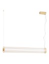 Argon HAMPTON 8627 lampa wisząca 1 pł. LED mniejsza, transparentny (ryflowany), mosiądz szczotkowany LED (zintegrowany) / 618