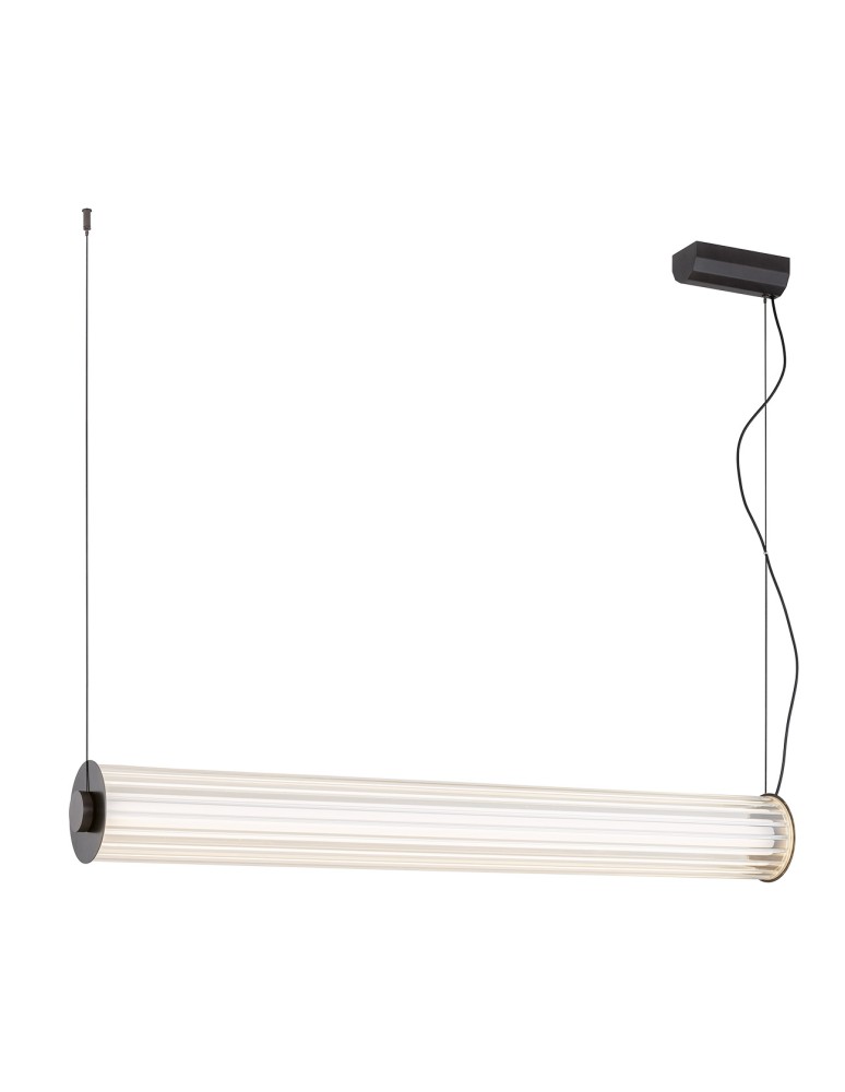 Argon HAMPTON 8628 lampa wisząca 1 pł. LED mniejsza, transparentny (ryflowany), mosiądz szczotkowany LED (zintegrowany) / 618 Argon HAMPTON 8628 lampa wisząca 1 pł. LED mniejsza, transparentny (ryflowany), mosiądz szczotkowany LED (zintegrowany) / 618