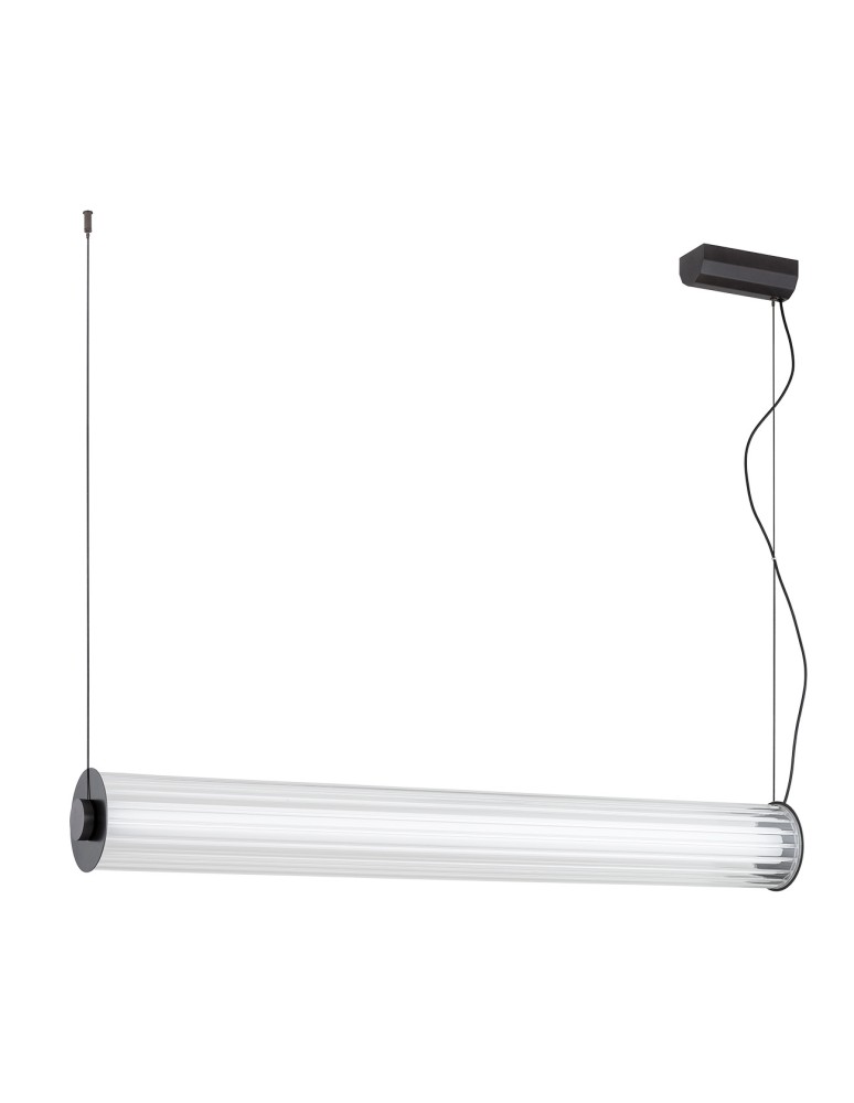 Argon HAMPTON 8628 lampa wisząca 1 pł. LED mniejsza, transparentny (ryflowany), mosiądz szczotkowany LED (zintegrowany) / 618 Argon HAMPTON 8628 lampa wisząca 1 pł. LED mniejsza, transparentny (ryflowany), mosiądz szczotkowany LED (zintegrowany) / 618