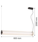 Argon HAMPTON 8628 lampa wisząca 1 pł. LED mniejsza, transparentny (ryflowany), mosiądz szczotkowany LED (zintegrowany) / 618 Argon HAMPTON 8628 lampa wisząca 1 pł. LED mniejsza, transparentny (ryflowany), mosiądz szczotkowany LED (zintegrowany) / 618