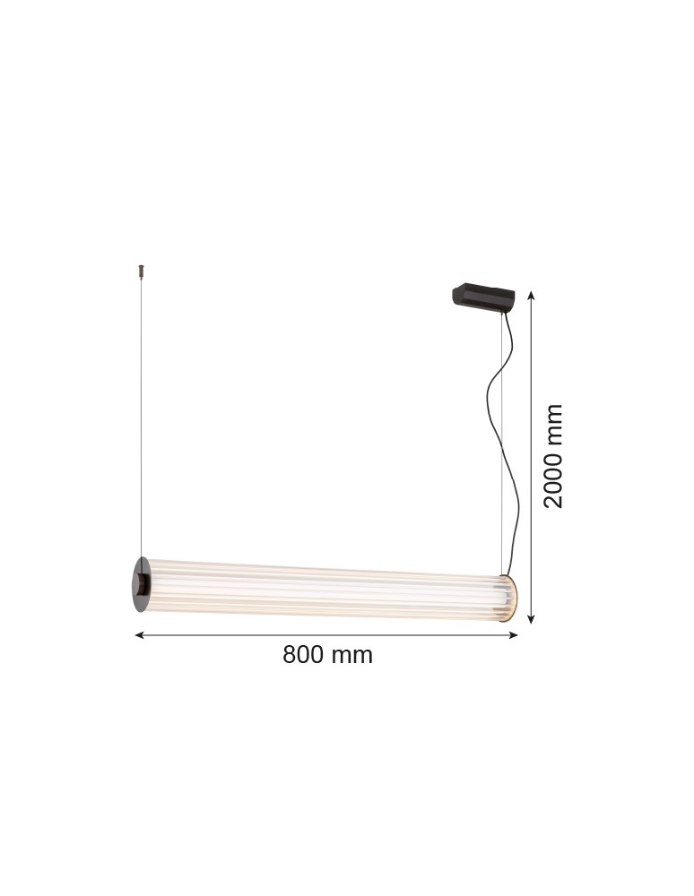 Argon HAMPTON 8628 lampa wisząca 1 pł. LED mniejsza, transparentny (ryflowany), mosiądz szczotkowany LED (zintegrowany) / 618 Argon HAMPTON 8628 lampa wisząca 1 pł. LED mniejsza, transparentny (ryflowany), mosiądz szczotkowany LED (zintegrowany) / 618