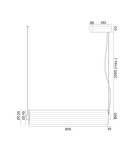 Argon HAMPTON 8628 lampa wisząca 1 pł. LED mniejsza, transparentny (ryflowany), mosiądz szczotkowany LED (zintegrowany) / 618 Argon HAMPTON 8628 lampa wisząca 1 pł. LED mniejsza, transparentny (ryflowany), mosiądz szczotkowany LED (zintegrowany) / 618