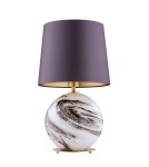 Lampy stołowe z abażurem - Argon HARLEM 8548        abażur satynowy, szkło, mosiądz - product 2